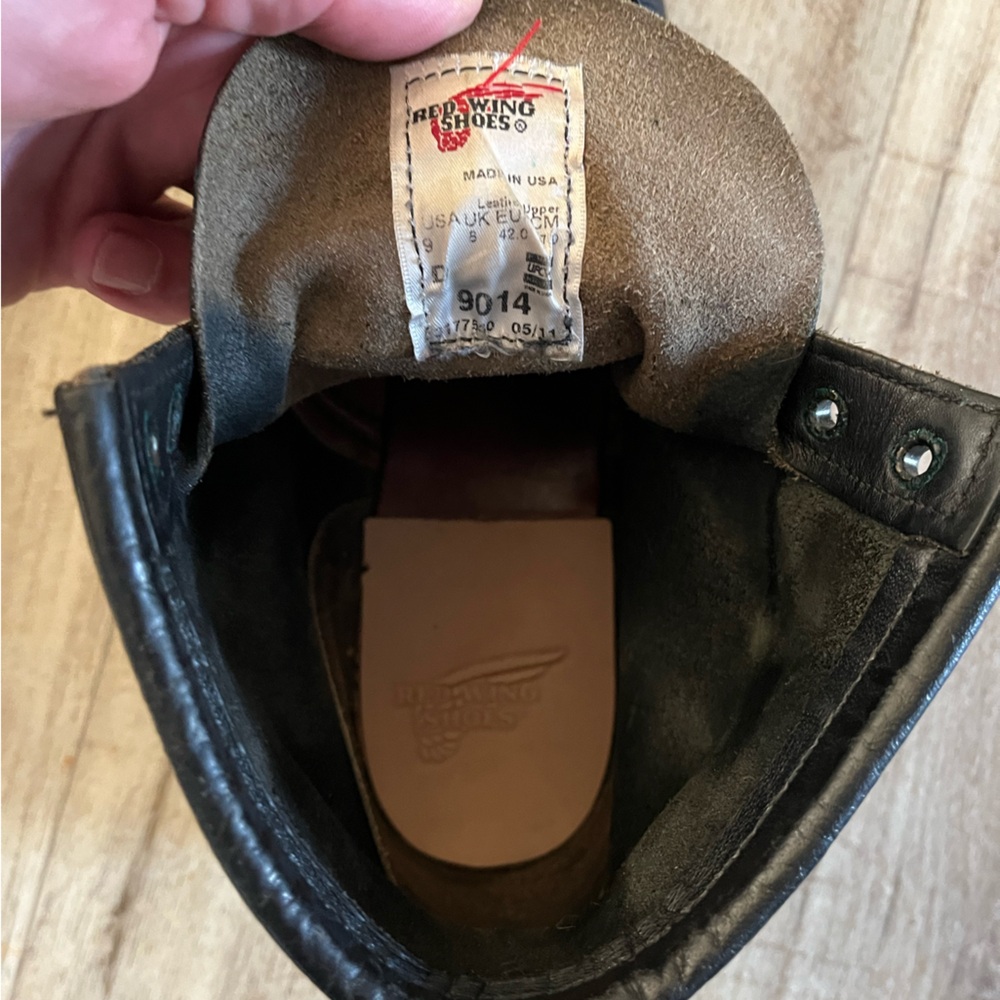 Red Wing Shoes Black Leather Boots - Picture 5 of 10